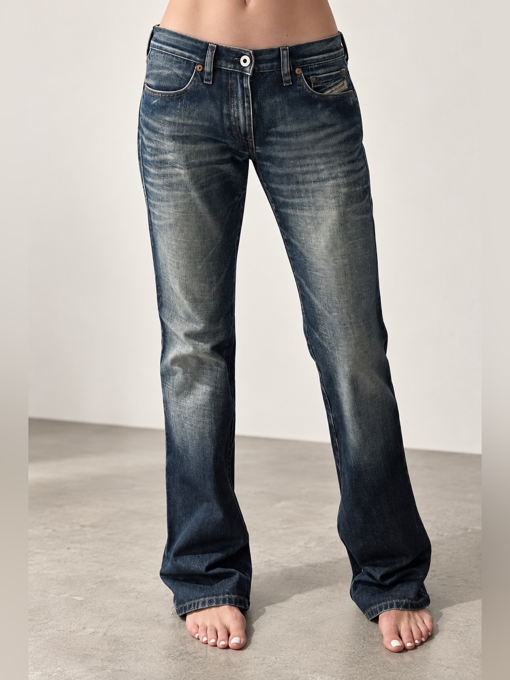 Diesel Jeans Vintage Y2K low rise flare denim 100% cotton luxury 26